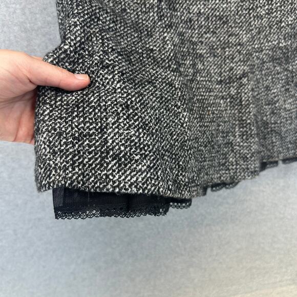 Neiman Marcus Exclusive Skirt Womens Size 6 Black White Tweed Lace Fit & Flare - Picture 5 of 12